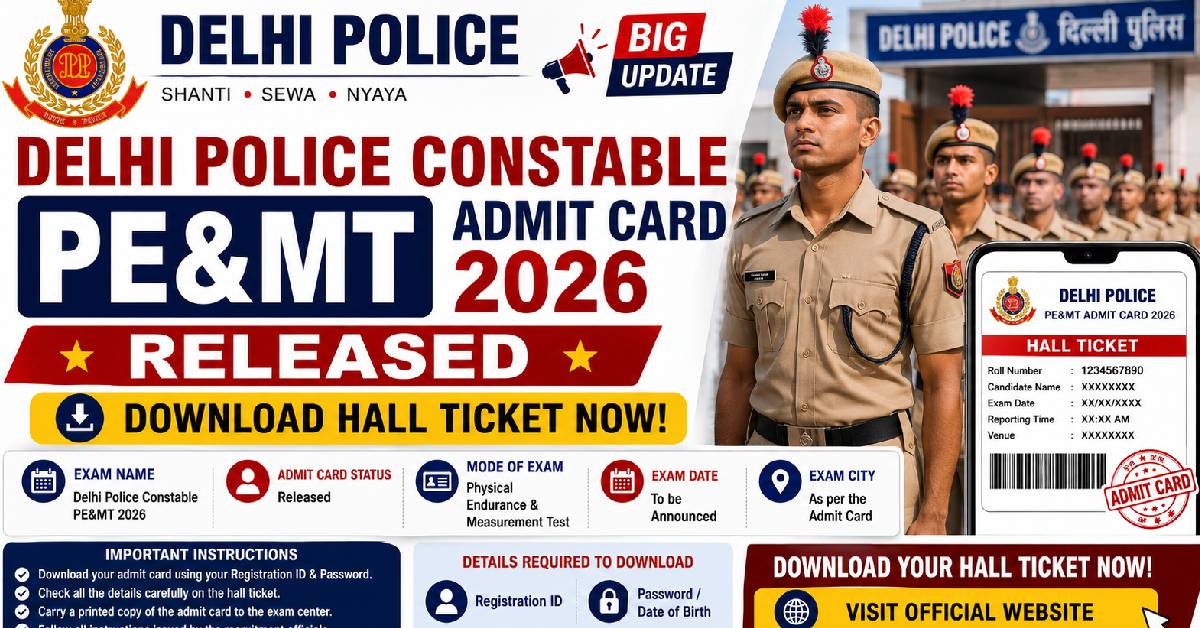Delhi Police Constable Physical Admit Card 2026